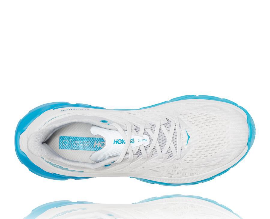 Tenis Hoka One One Hombre Blancos/Azules - Clifton Edge - ECTH43568